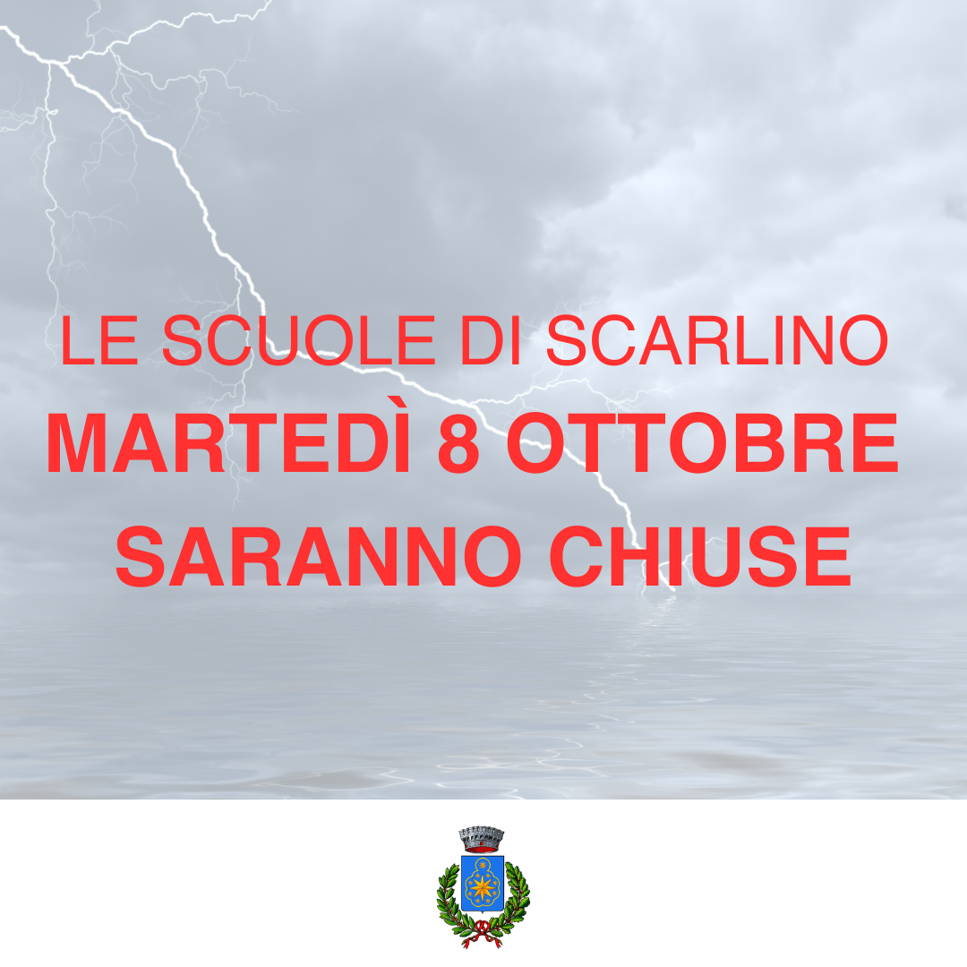 Martedì 8 ottobre scuole chiuse 